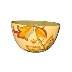 Hand-Painted Pier 1 Imports Carynthium Floral Bowl